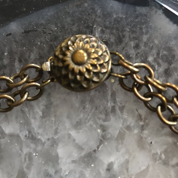 ON HOLD Vintage Victorian 1870-80 dolphin necklace with carved marble stone - Picture 6 of 9